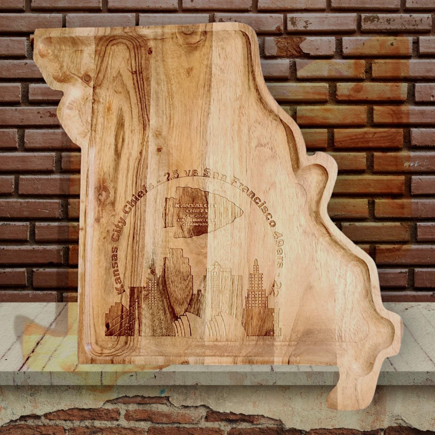Chiefs Super Bowl 2024 LVIII Champions Cutting Board