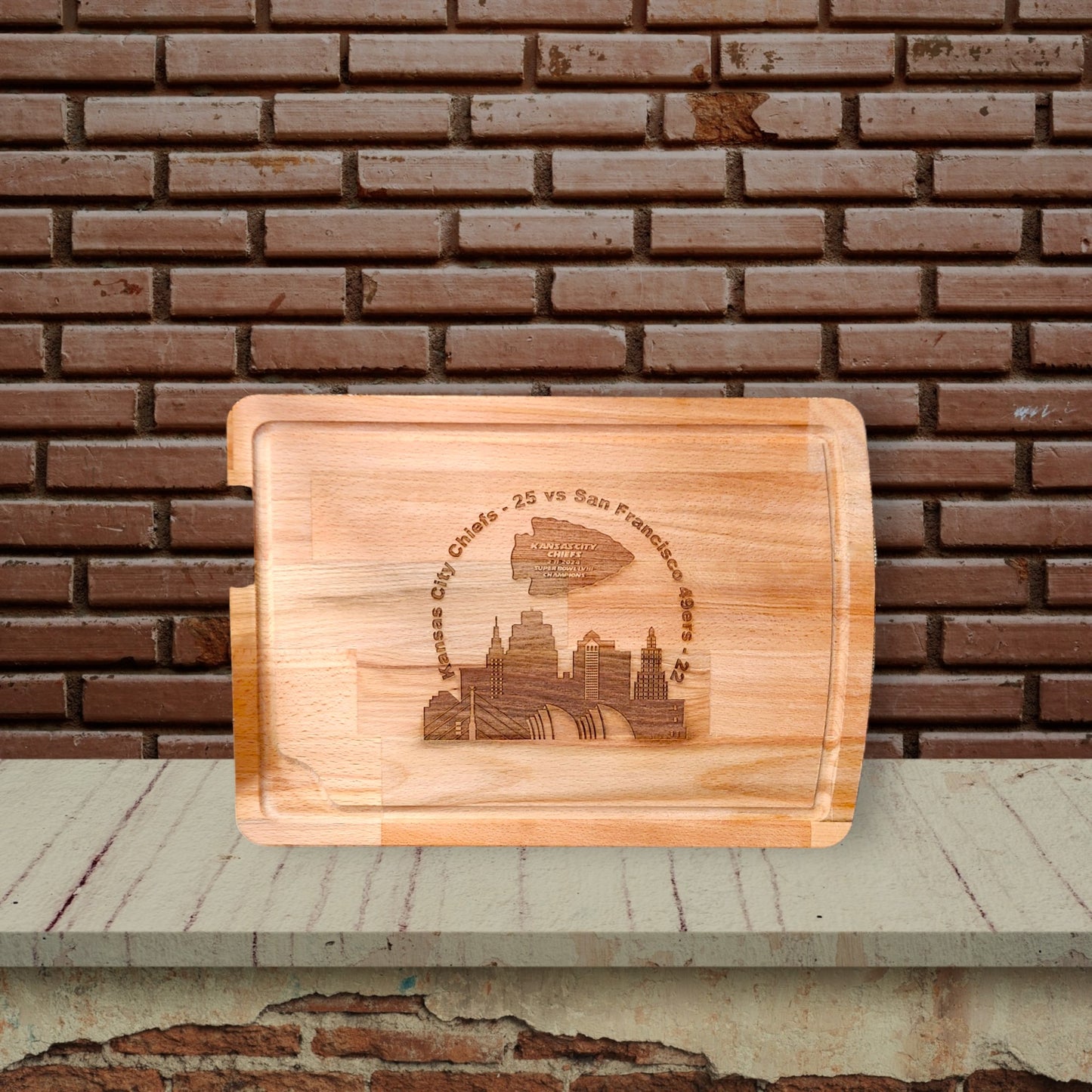 Chiefs Super Bowl 2024 LVIII Champions Cutting Board