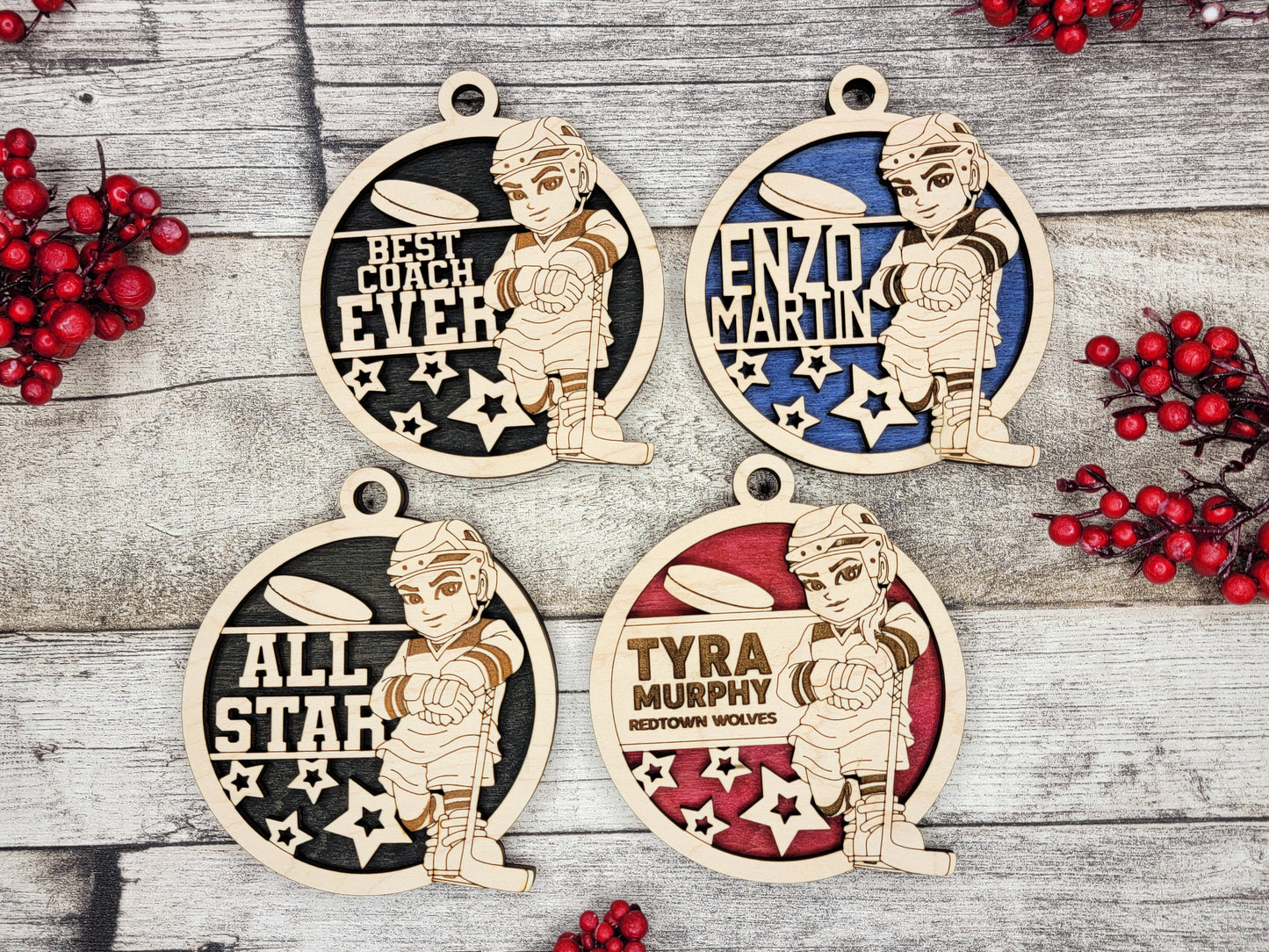 Animated Sports Ornaments - Hockey