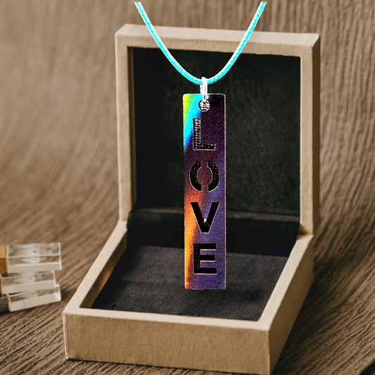 Multi-Color Love Necklace, Various Color Cords, Silver Clasp