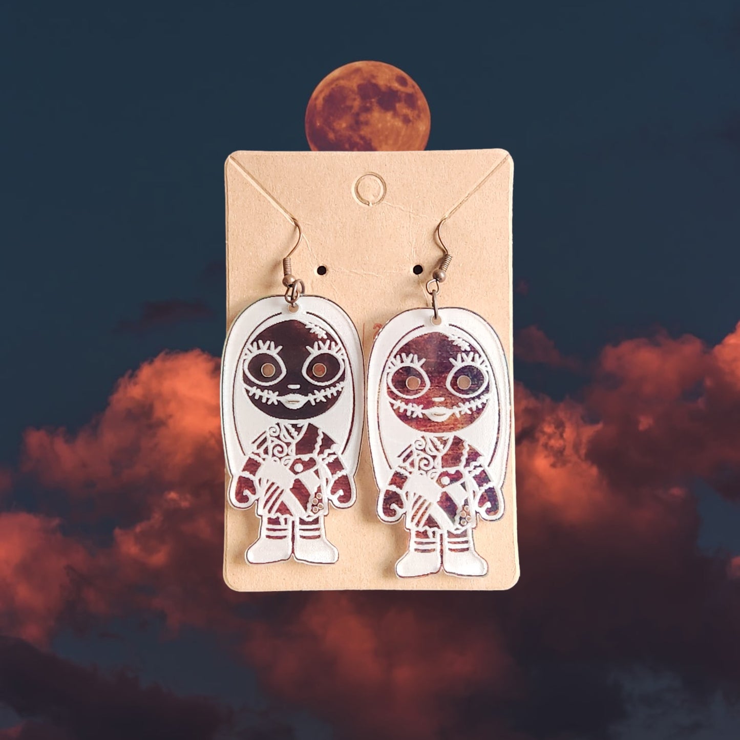 Halloween Scary Girl Dangle Earrings