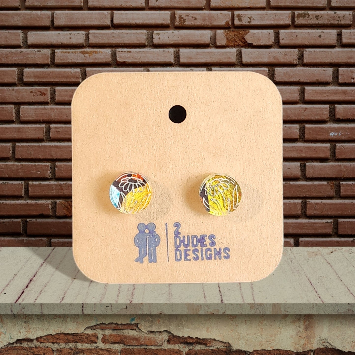 Multi-Color Acrylic Stud Flower Earring