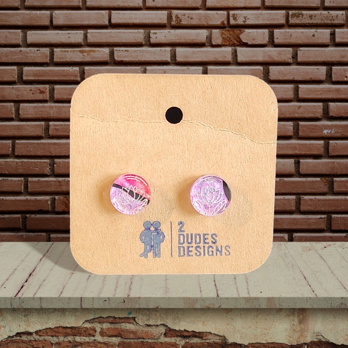 Multi-Color Acrylic Stud Flower Earring