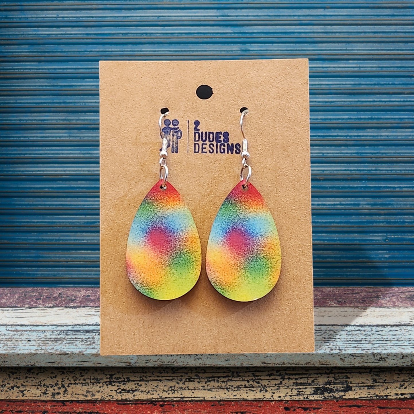 Splattered Rainbow Earrings