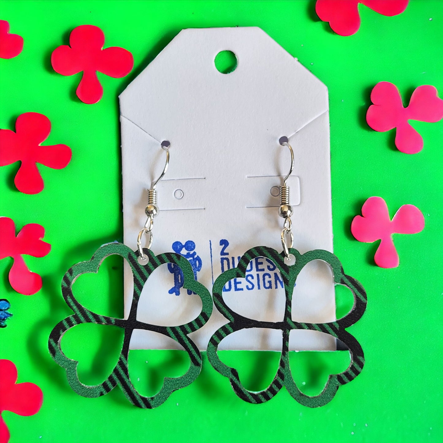 St. Patrick's Shamrock Dangle Earrings
