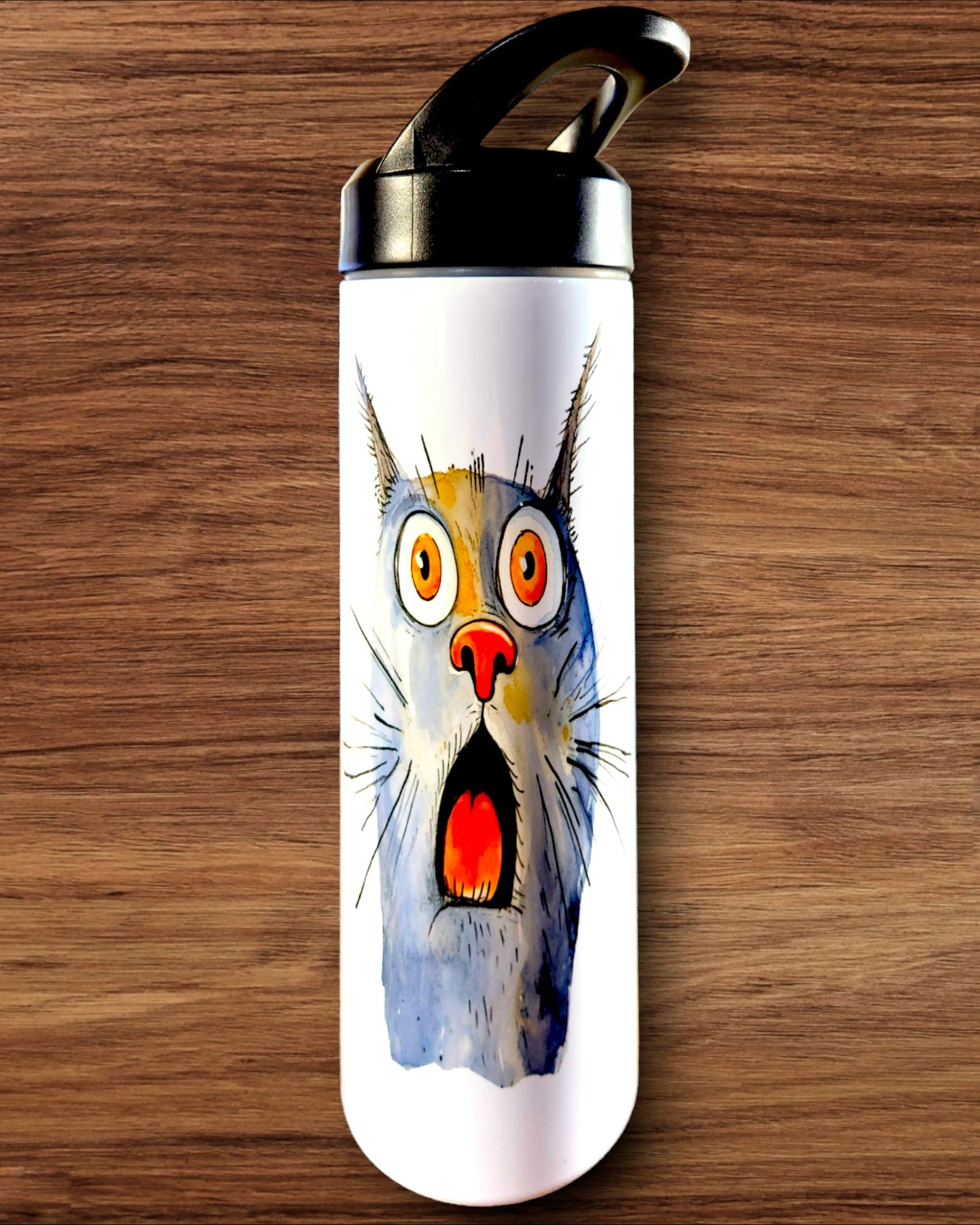 Gray Cat/Orange Eyes Tumbler (20 Oz.)
