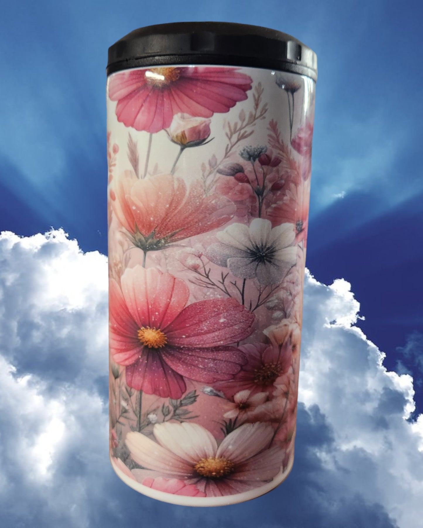 Mother's Day Can Coaster - "Best Mom Ever Pink Flowers"