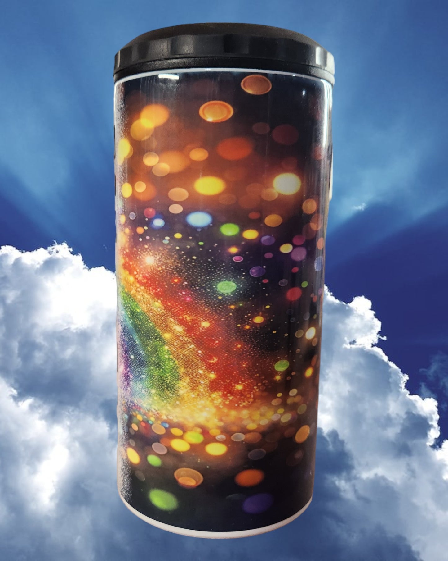 Mother's Day Can Coaster - "Best Mom Ever Rainbow Lights"