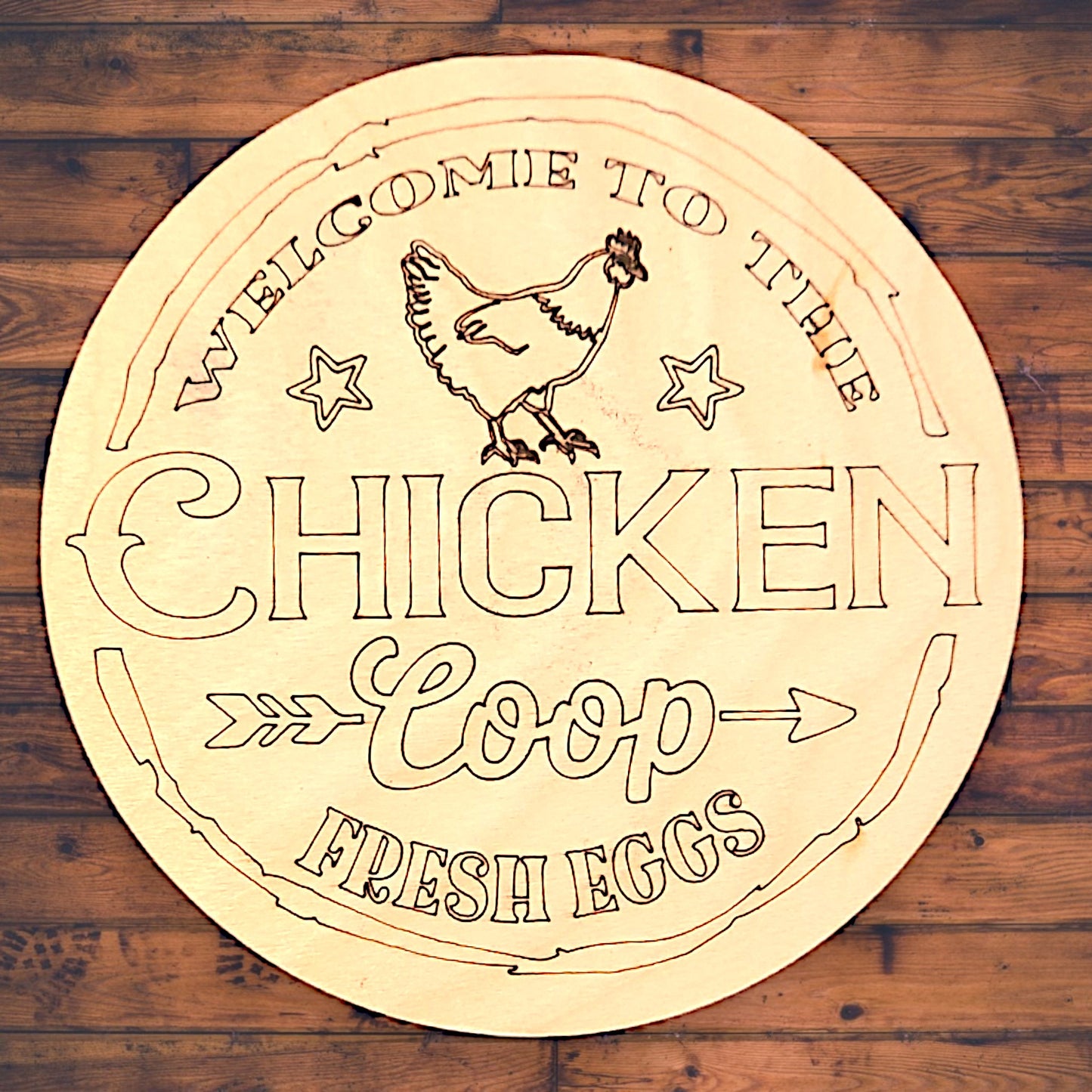 Welcome to the Chicken Coop Fresh Eggs Magnet