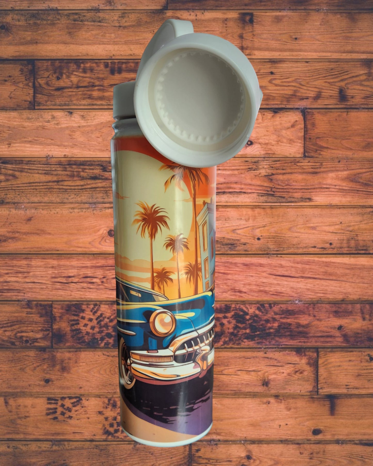 Dual Tumbler-Classic Blue Car, Stainless-Steel Tumbler