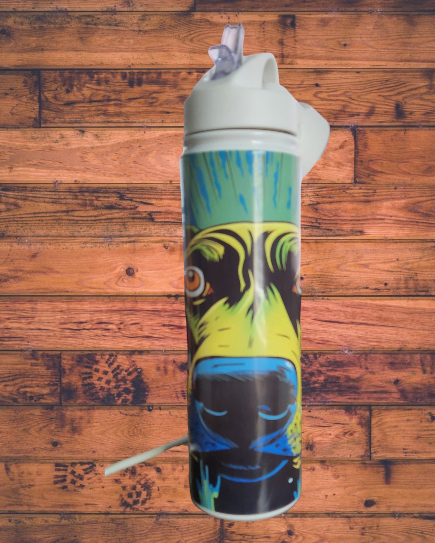 Dual Tumbler- Green Pop Art Dog