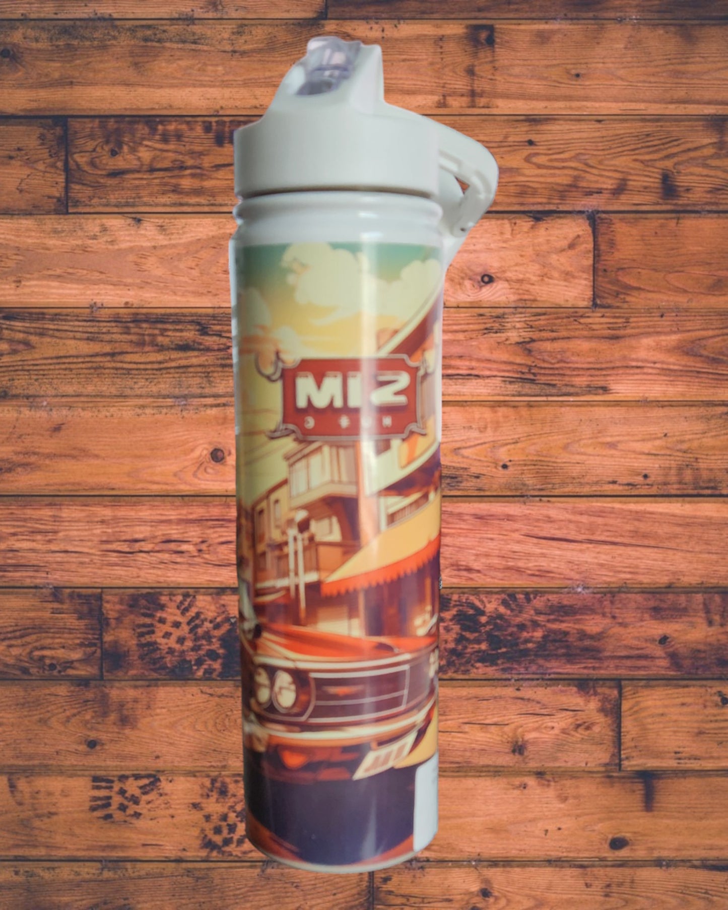 Dual Tumbler-Orange Classic Car, Stainless-Steel Tumbler