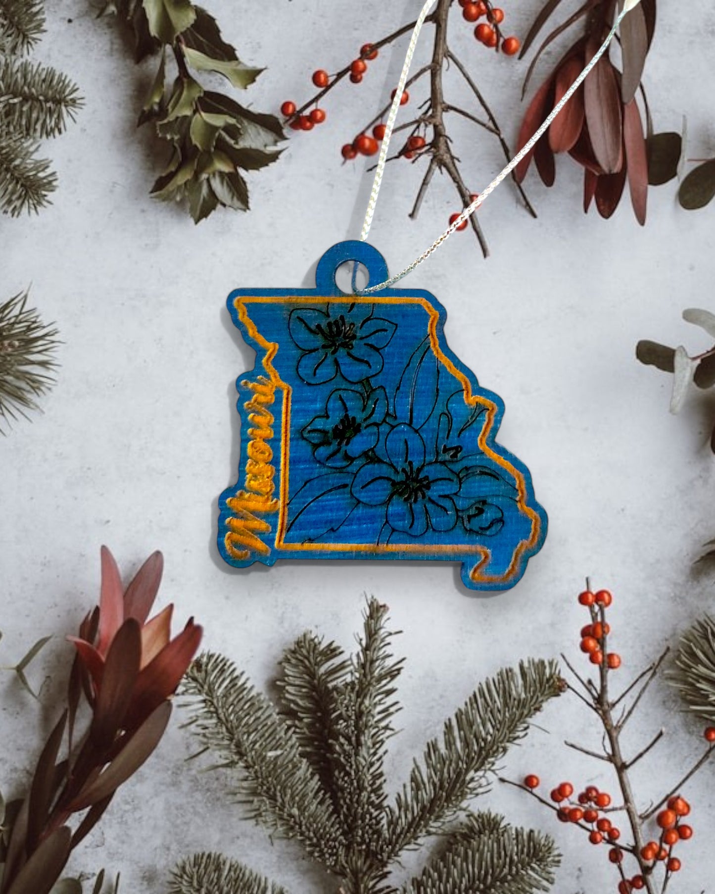 Small Missouri Christmas Ornament
