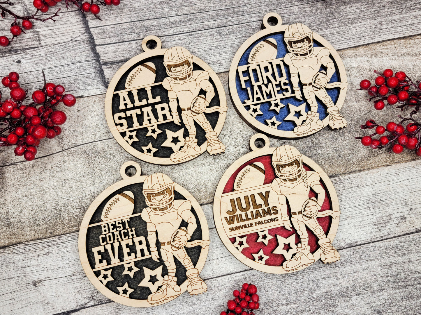 Animated Sports Ornaments - American Football