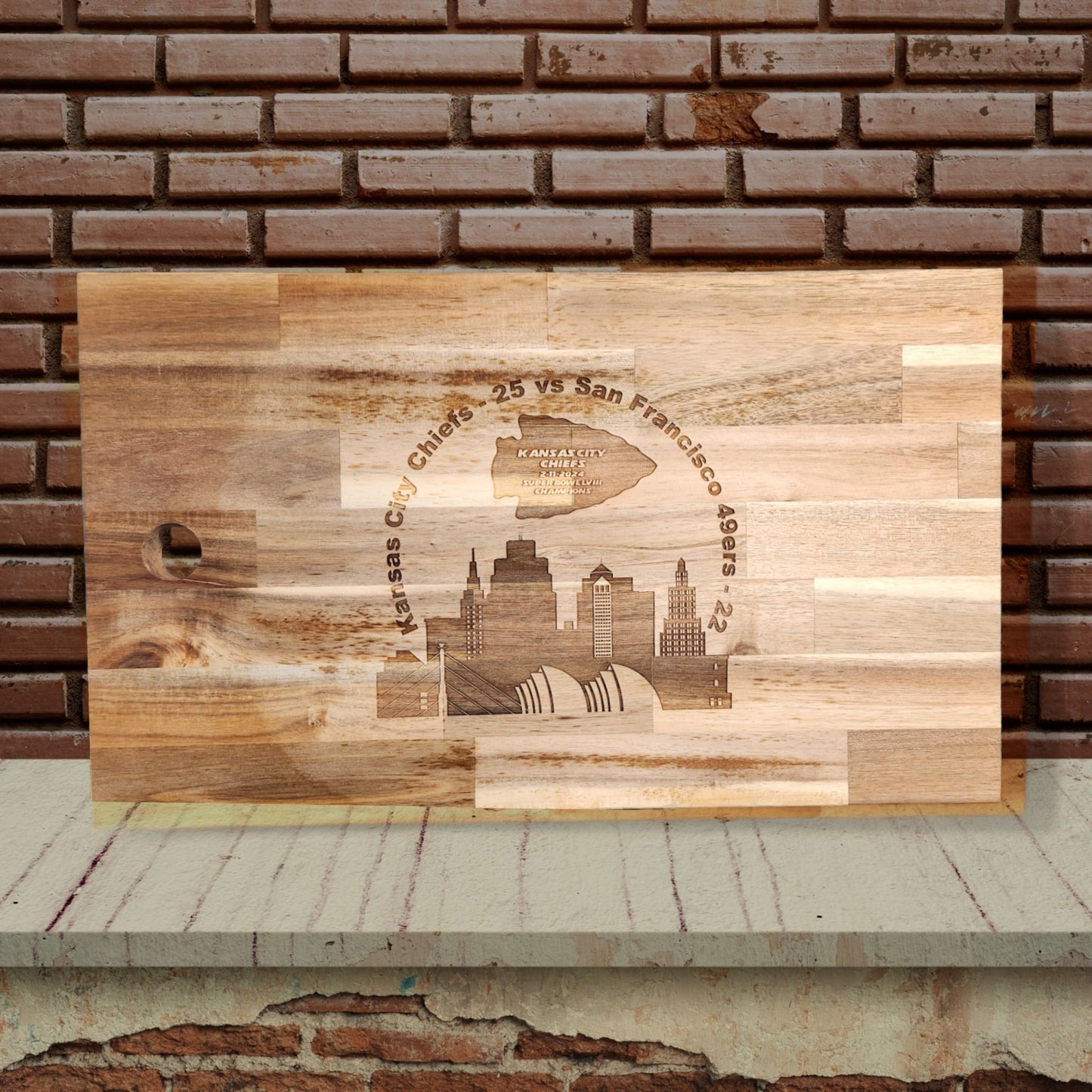 Chiefs Super Bowl 2024 LVIII Champions Cutting Board