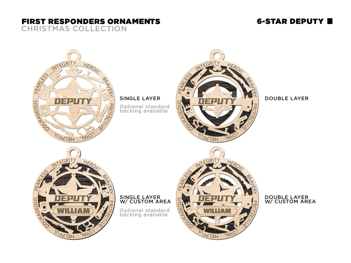 First Responder: Sherrif and Deputy Ornaments
