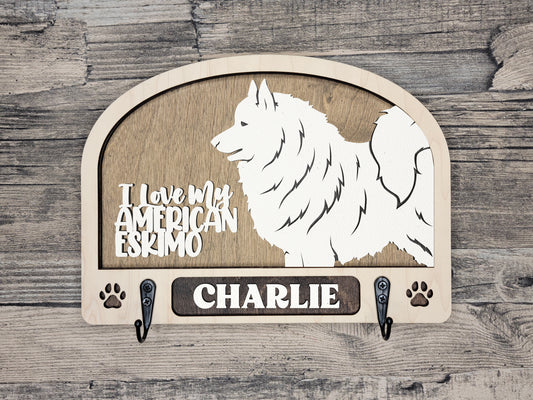American Eskimo Leash Holder