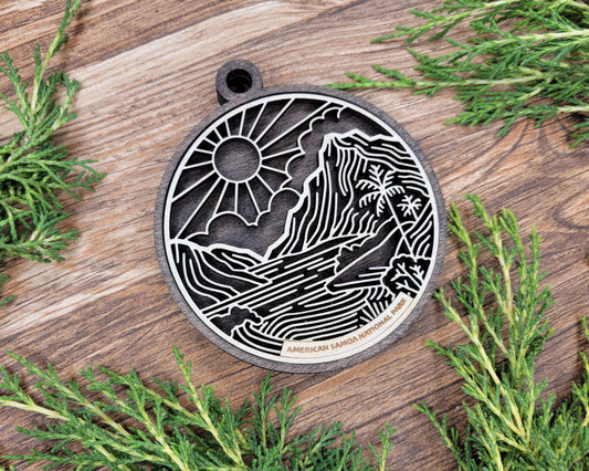 American Samoa National Park Line Art Ornament