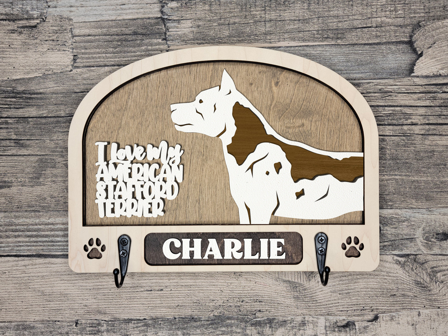 American Stafford Terrier Leash Holder