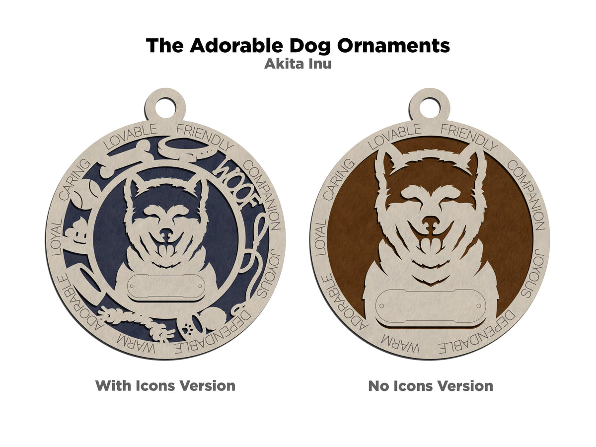 Akita Inu Dog Ornament (03)