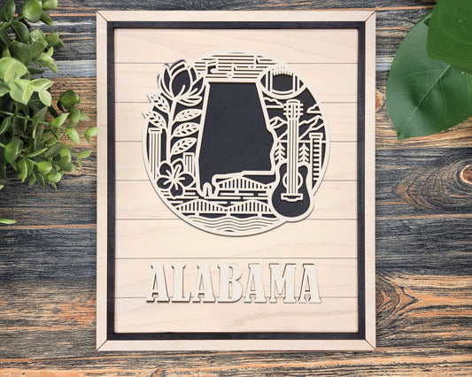 Alabama State Heritage Frame Pop Sign