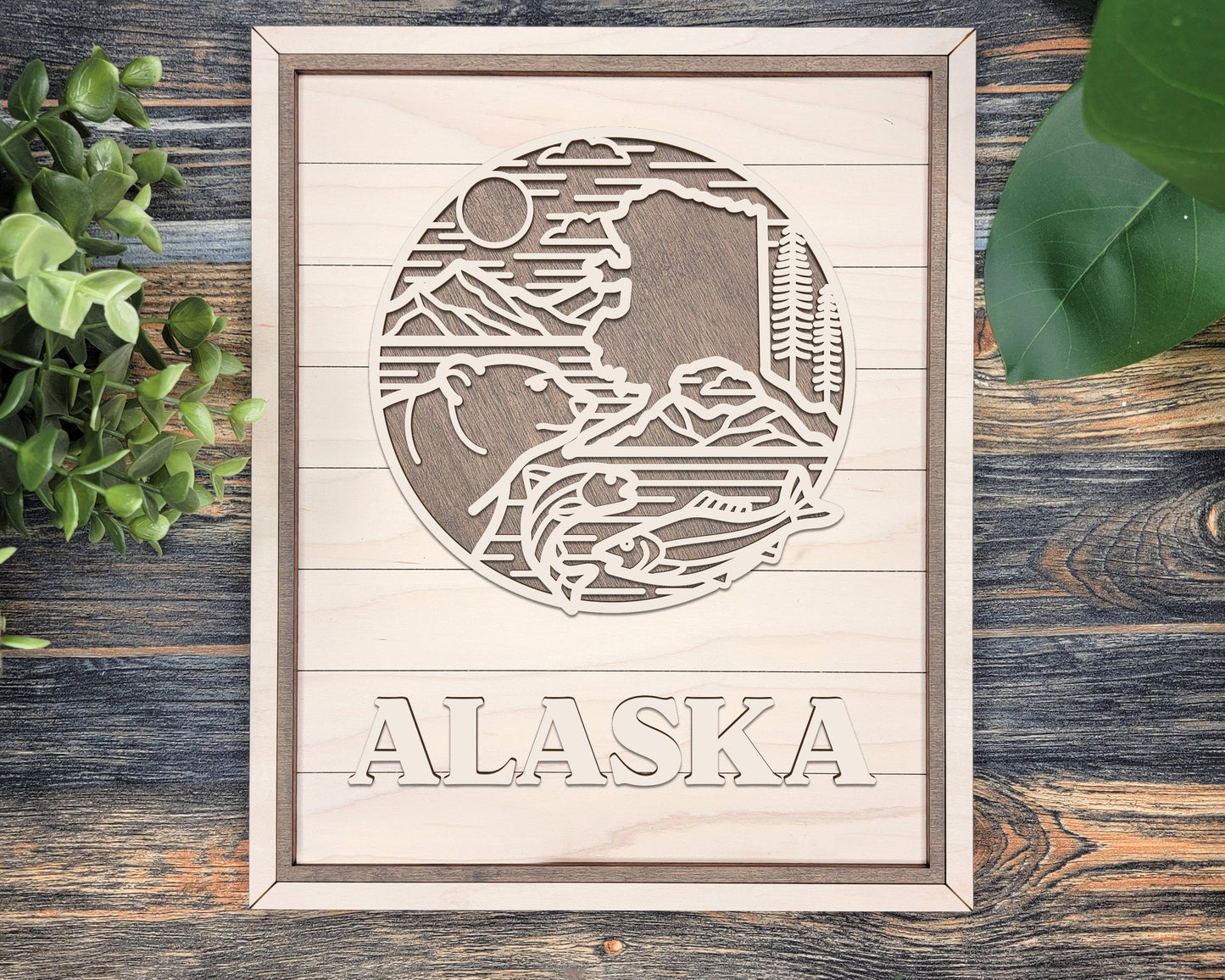Alaska State Heritage Frame Pop Sign