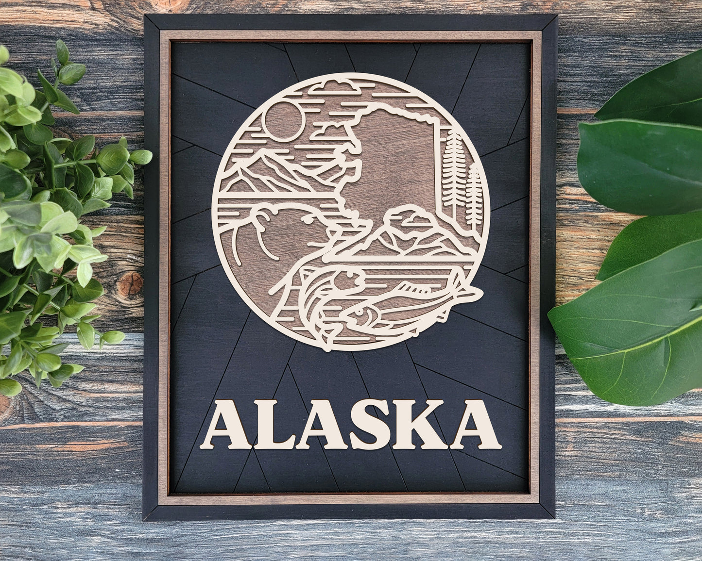 Alaska State Heritage Frame Pop Sign