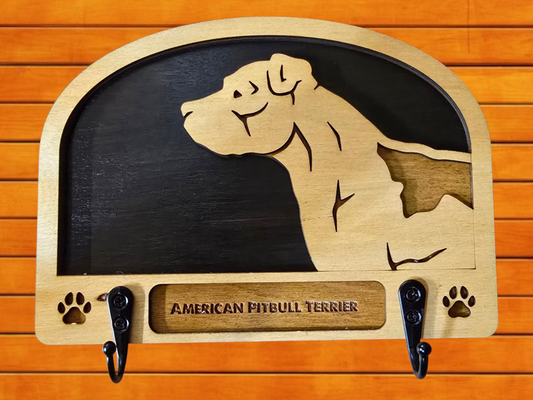 American Pitbull Terrier Natural Leash Holder