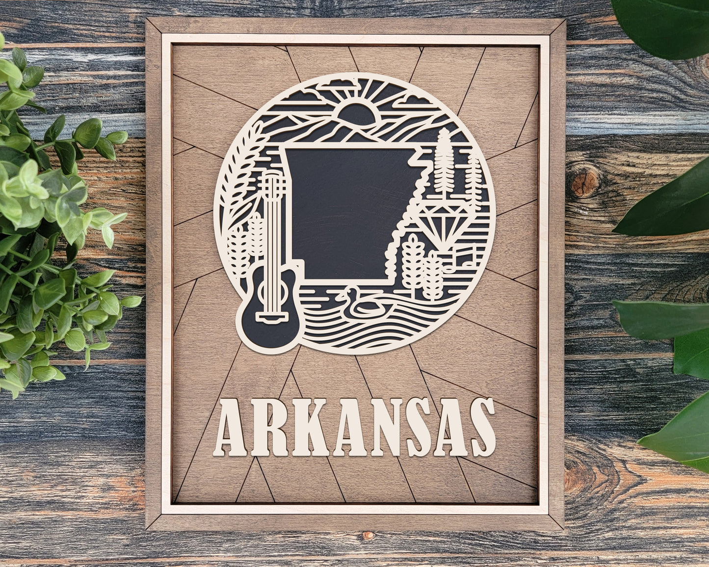 Arkansas State Heritage Frame Pop Sign