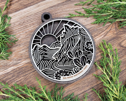 Big Bend National Park Line Art Ornament