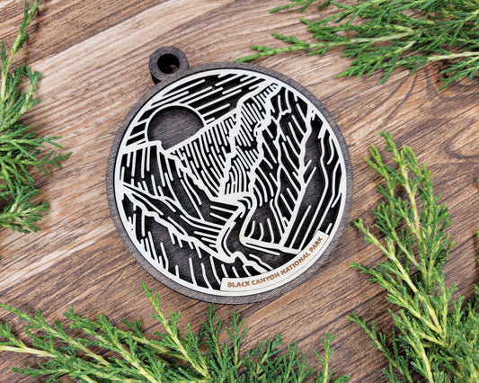 Black Canyon National Park Line Art Ornament
