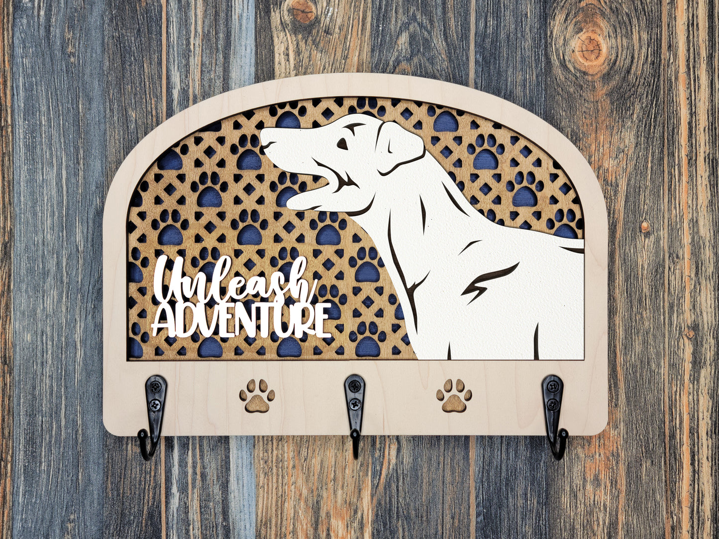 Blue Lacy Leash Holder