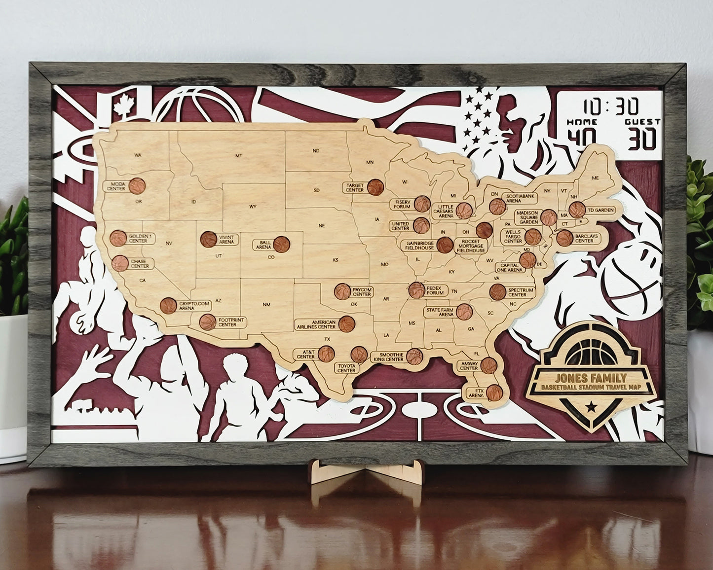 Basketball Stadium Sports Tracker Map