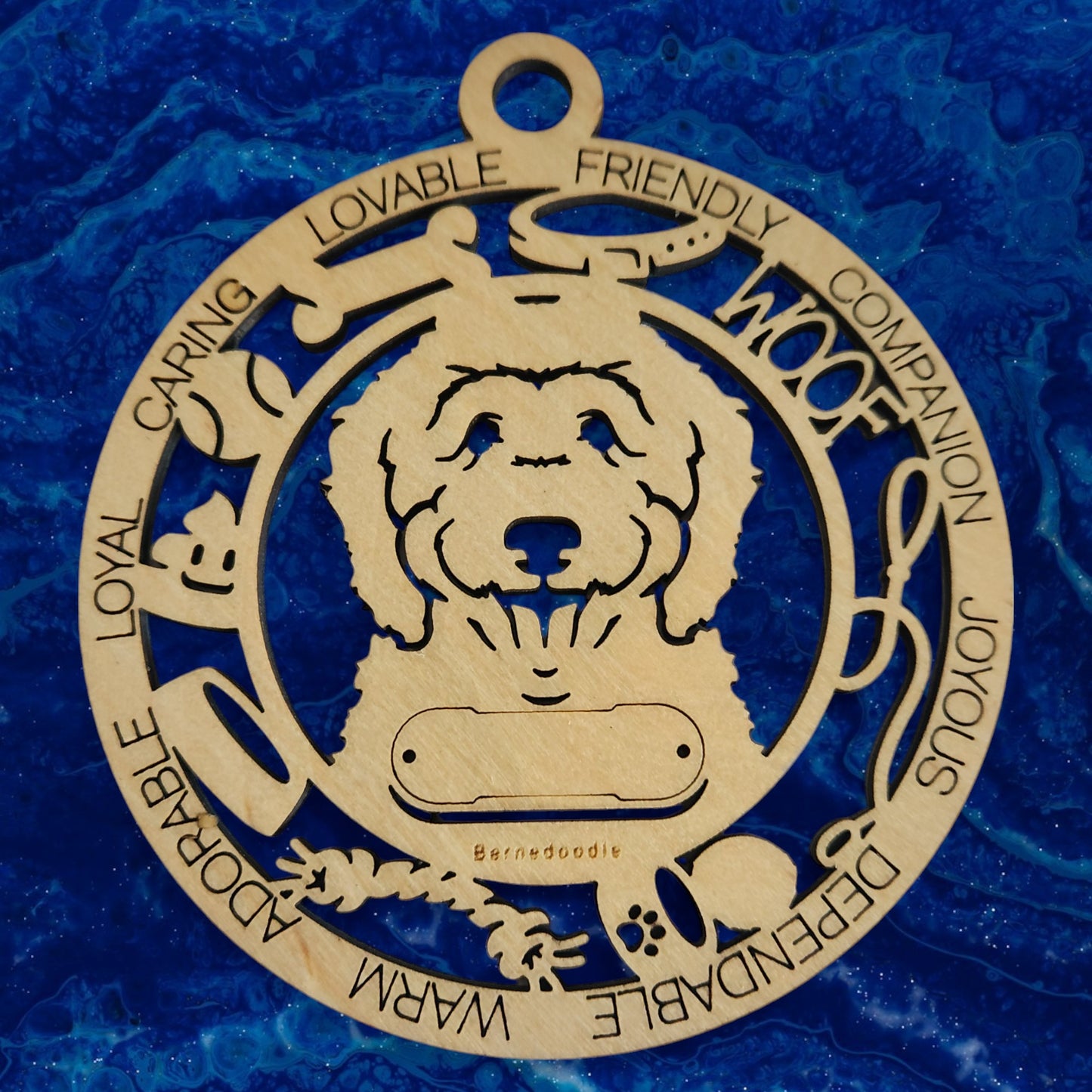 Bernedoodle Dog Ornament