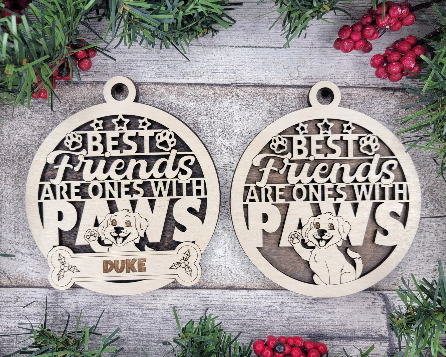 Pawsome Ornament - Best Friends are Ones with Paws