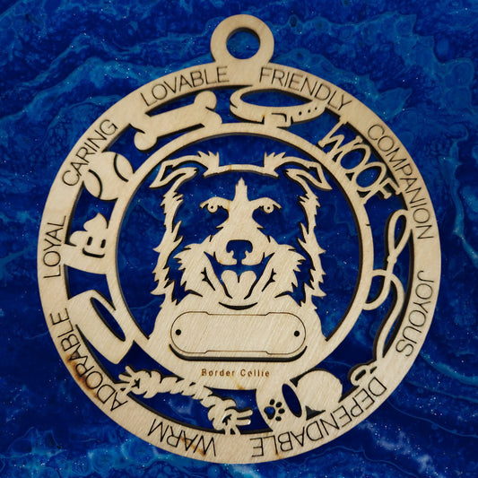Border Collie (Ears Down) Dog Ornament