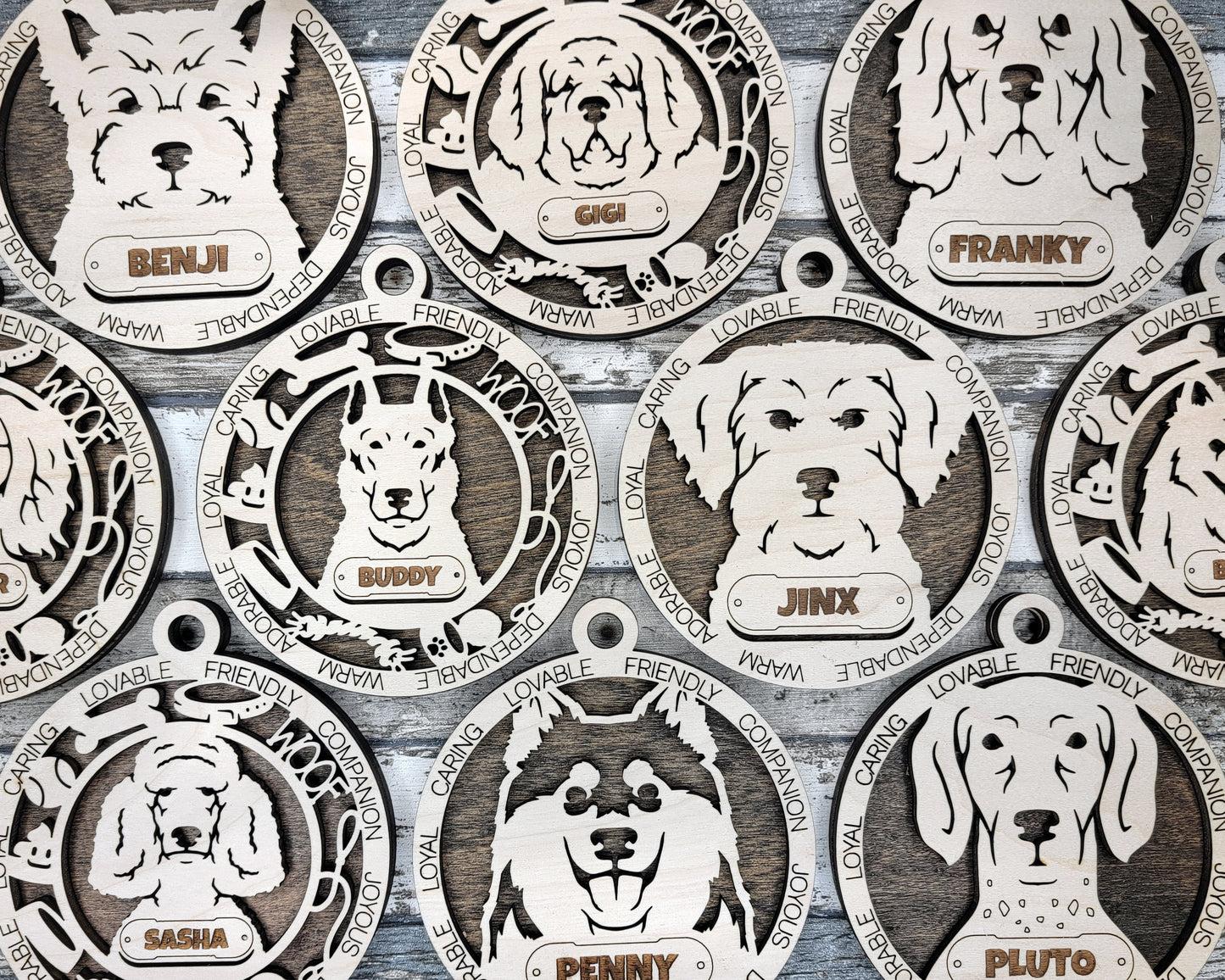 Adorable Dog Ornaments Pack 3