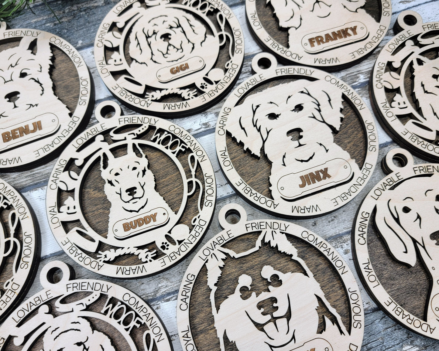 Adorable Dog Ornaments Pack 3