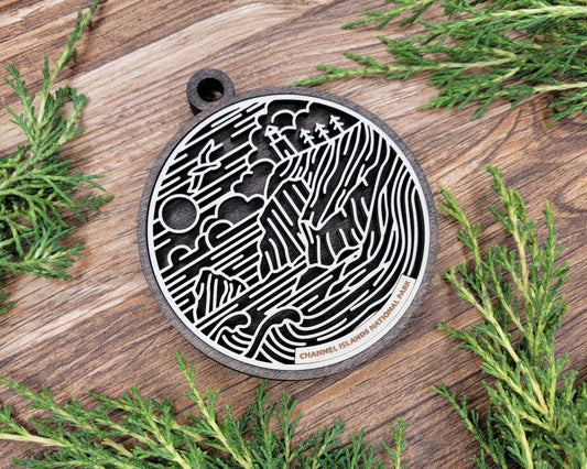 Channel Islands National Park Line Art Ornament