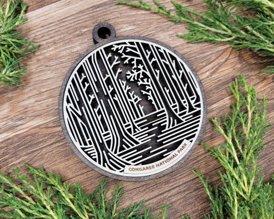 Congaree National Park Line Art Ornament