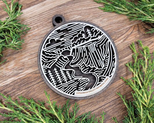 Cuyahoga Valley National Park Line Art Ornament