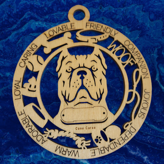 Cane Corso (Cropped) Dog Ornament