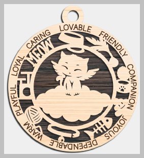Cat Memorial Cuddly Cat Ornament