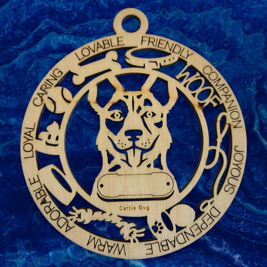 Cattle Dog (Blue Healer) Dog Ornament