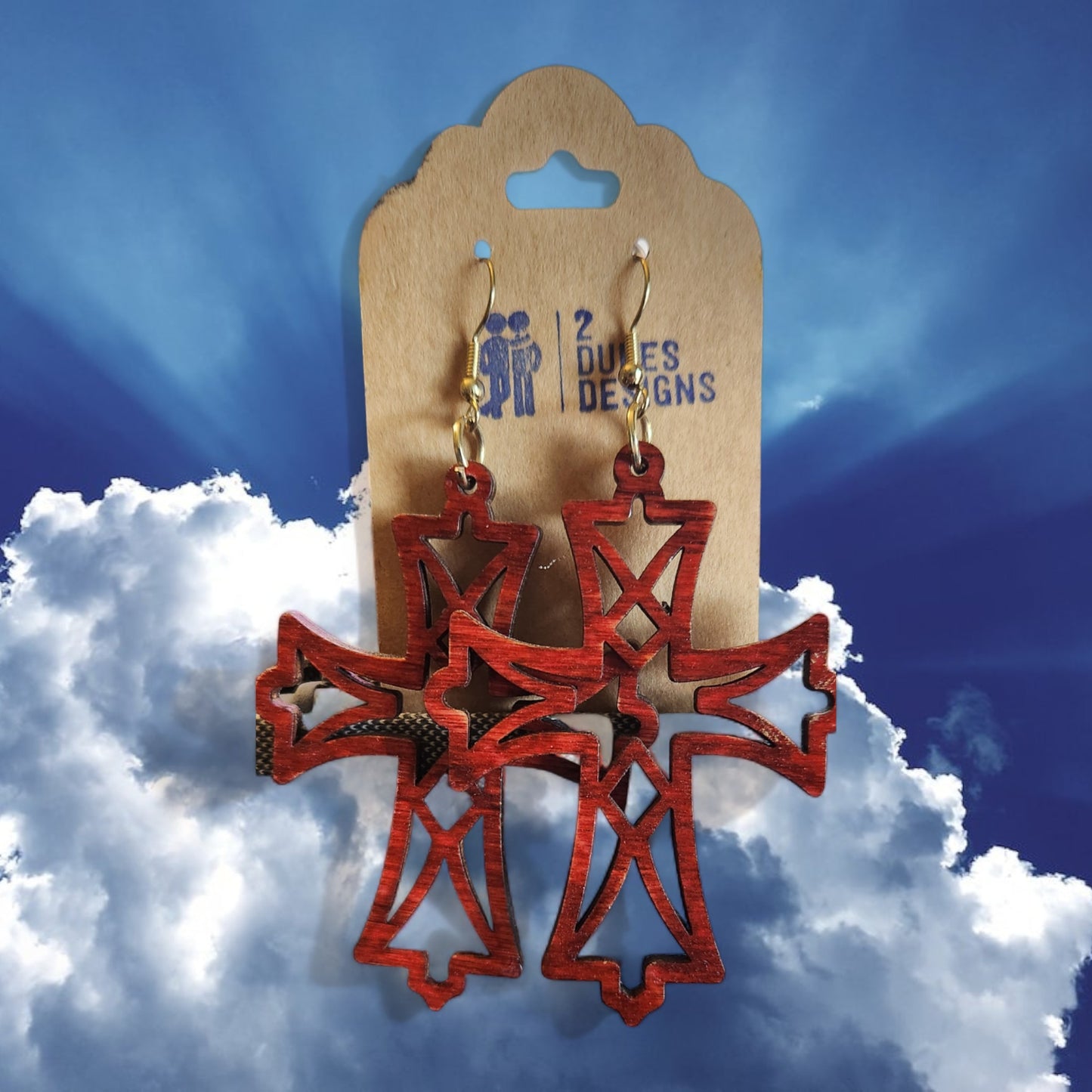 Birch, Alcohol Ink-Stained Celtic Cross