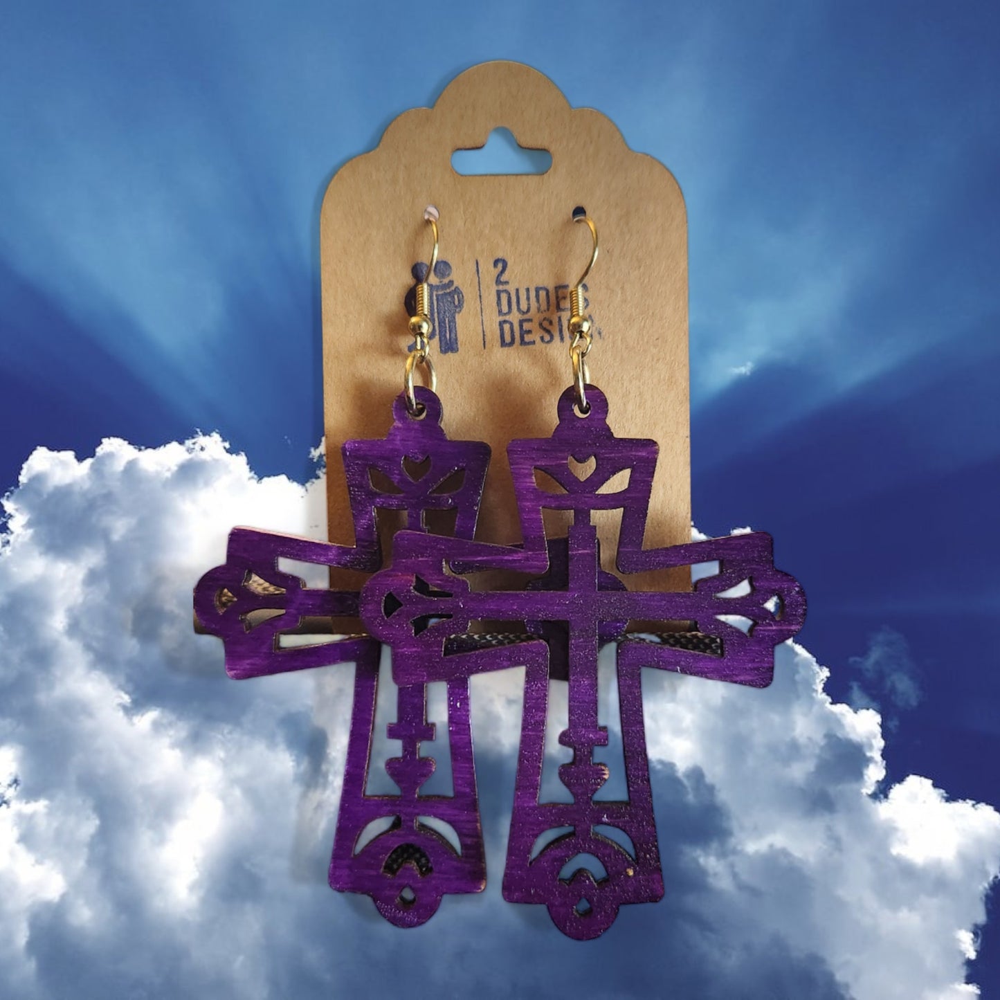 Birch, Alcohol Ink-Stained Celtic Cross