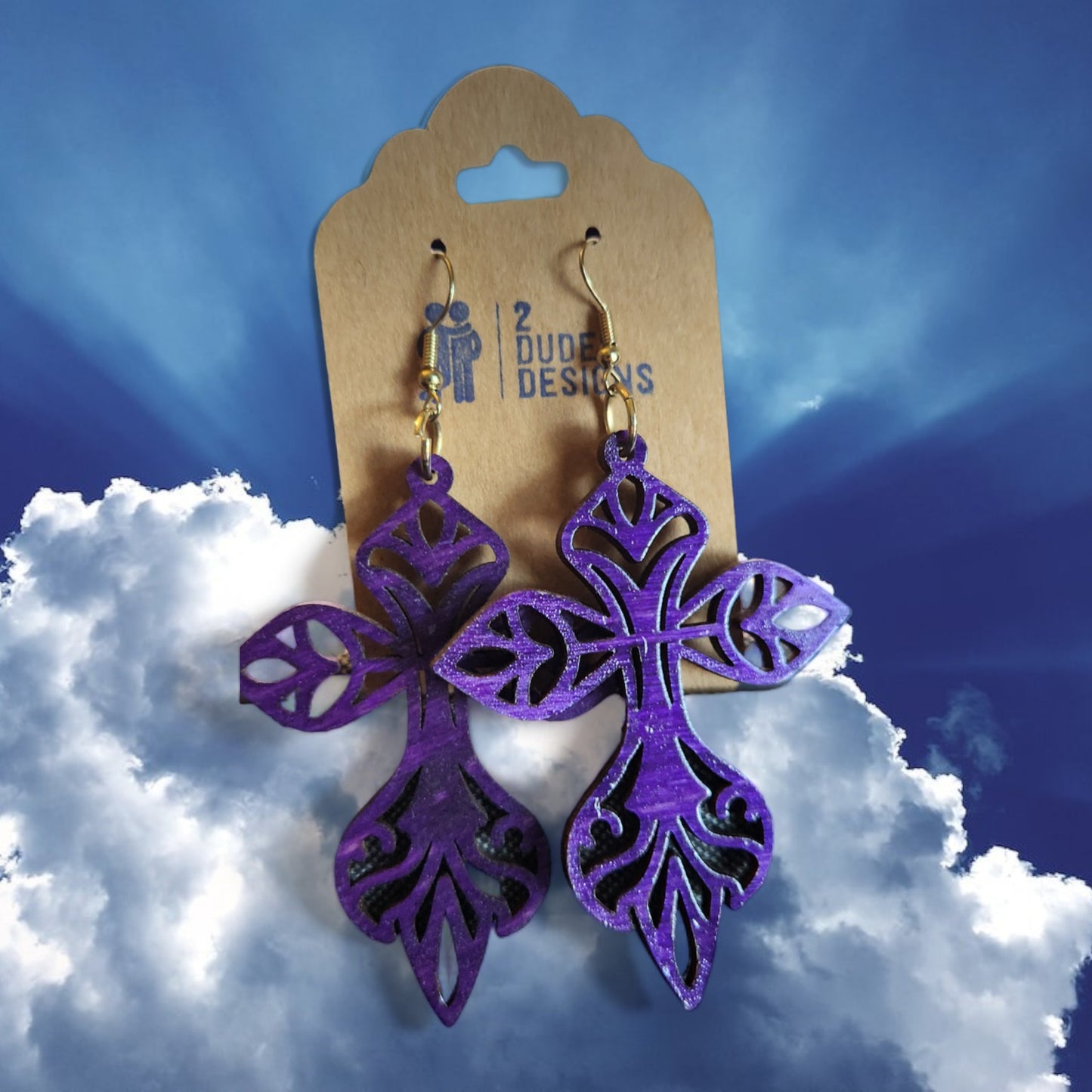 Birch, Alcohol Ink-Stained Celtic Cross