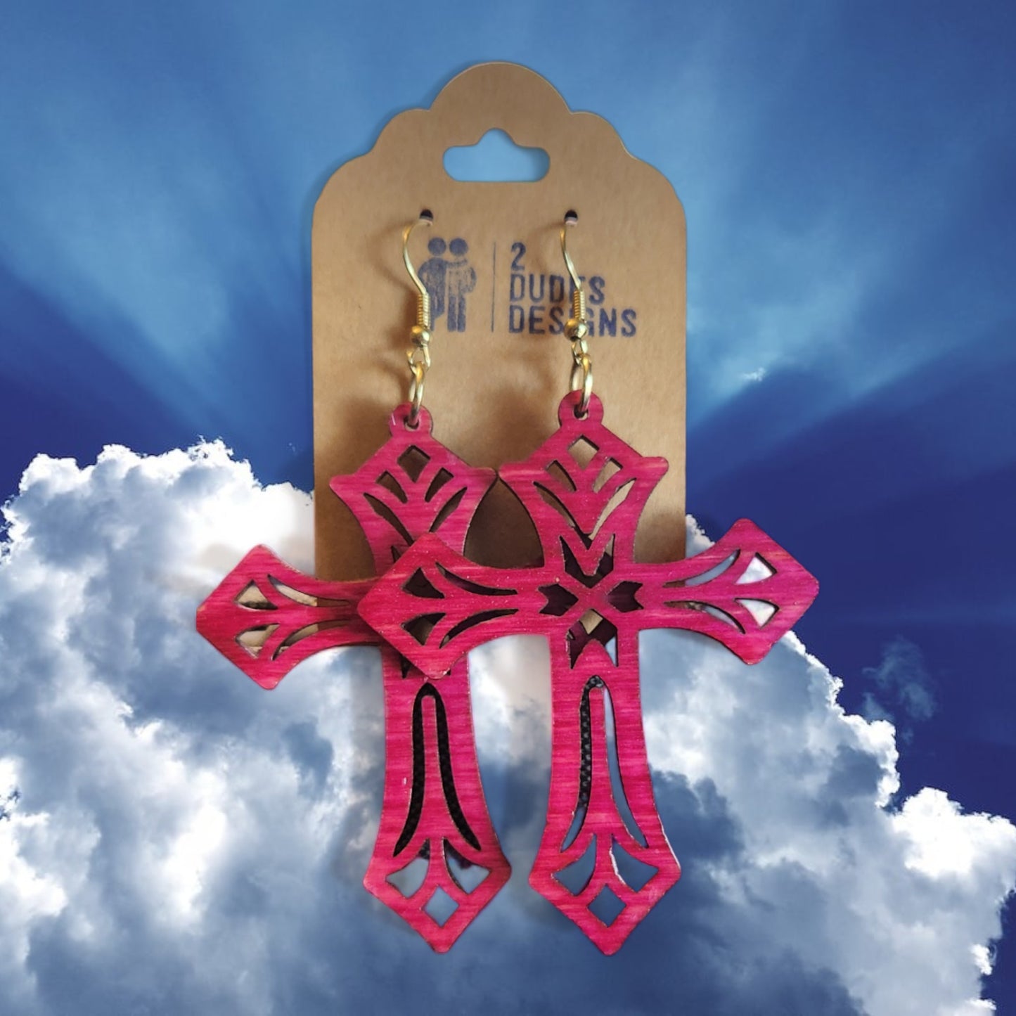 Birch, Alcohol Ink-Stained Celtic Cross