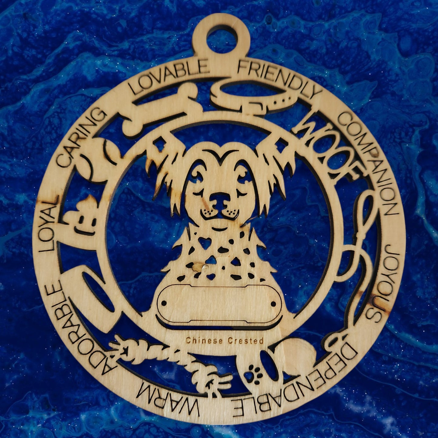 Chinese Crested Dog Ornament