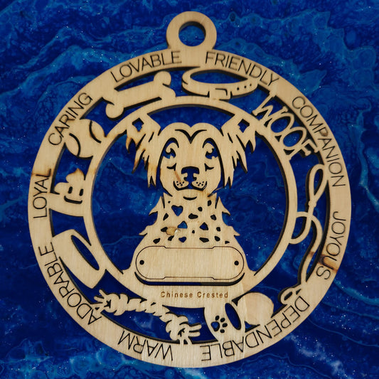 Chinese Crested Dog Ornament